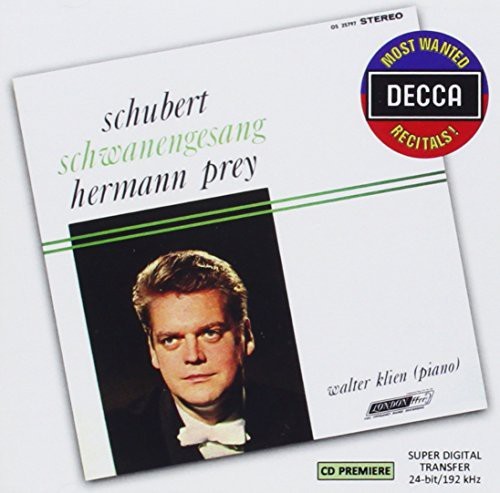 Prey Hermann/Klein Walter - Schwanengesang i gruppen CD / Toppselgere hos Bengans Skivbutik AB (1102908)