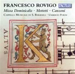 Rovigo Francesco - Missa Dominicalis, Motetti & Canzon i gruppen CD hos Bengans Skivbutik AB (1871655)