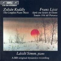Kodaly Zoltan - Complete Piano Music /Liszt i gruppen CD hos Bengans Skivbutik AB (2012803)