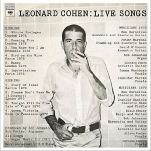 Cohen Leonard - Leonard Cohen: Live Songs i gruppen Minishops / Leonard Cohen hos Bengans Skivbutik AB (2549549)