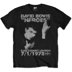 David Bowie - Heroes Earls Court Uni Bl    S i gruppen Minishops / David Bowie / David Bowie Merch hos Bengans Skivbutik AB (2626143)