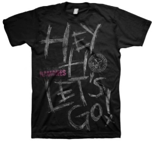 Ramones - Hey, Ho! Black Mens T Shirt i gruppen MERCH hos Bengans Skivbutik AB (2628342)