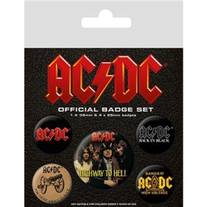 AC/DC - AC/DC Badge Pack Pin (Logo) i gruppen Minishops / AC/DC hos Bengans Skivbutik AB (2988081)