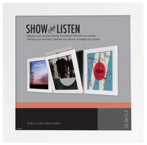 White LP Flip Frame - Show And Listen i gruppen Tilbehør hos Bengans Skivbutik AB (3333265)