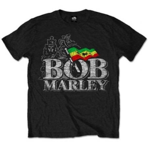 Bob Marley - T-shirt Distressed Logo i gruppen BW-T-shirts hos Bengans Skivbutik AB (3366187)