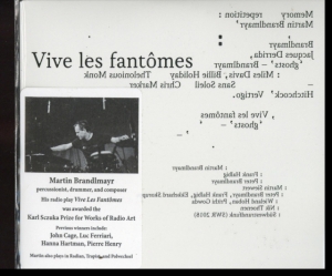 Brandlmayr Martin - Vive Les Fantomes i gruppen CD hos Bengans Skivbutik AB (3565380)