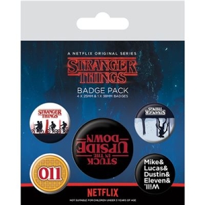 Stranger Things - Stranger Things (Upside Down) Badge Pack i gruppen Minishops / Stranger things hos Bengans Skivbutik AB (3587740)