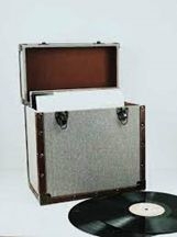 Vinyl Storage - 50LP Record Storage Carry Case - GreyBro i gruppen Labels /  hos Bengans Skivbutik AB (3737780)