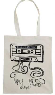 Bengans Tøypose - Bengans Mixtape (Natur) i gruppen Bengans Official Merch hos Bengans Skivbutik AB (3739559)