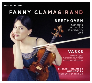 Fanny Clamagirand - Beethoven/Vasks: Concerto For Violin & Orch./Distant Li i gruppen CD hos Bengans Skivbutik AB (3760919)