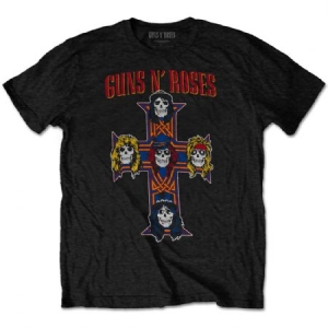 Guns N' Roses/ T-shirt - Vintage Cross (Men Black) (L) i gruppen -Start Tshirt hos Bengans Skivbutik AB (3827441)