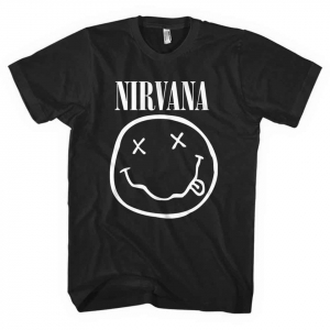 Nirvana - Unisex Tee: White Smiley i gruppen Merchandise hos Bengans Skivbutik AB (3834113r)