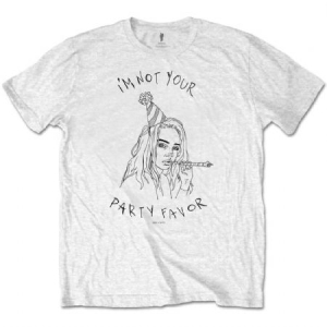 Billie Eilish - Unisex Tee White - Party - i gruppen MERCH / T-Shirt / Rockoff_Nya April24 hos Bengans Skivbutik AB (3865150r)