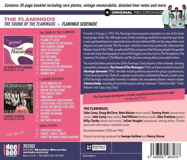 Flamingos - Sound Of The Flamingos/ Flamingo Serenade i gruppen CD / Toppselgere hos Bengans Skivbutik AB (3922589)