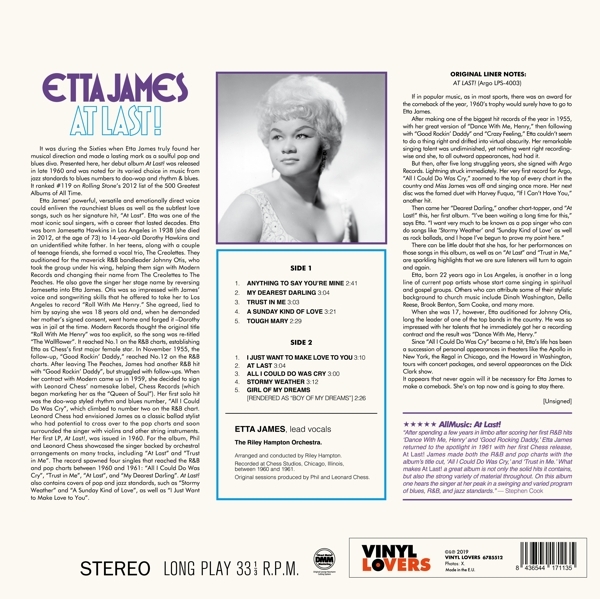 Etta James - At Last! i gruppen VINYL / Toppselgere hos Bengans Skivbutik AB (3925208)