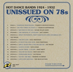 Various - Unissued On 78S Hot Dance Bands 1924-1932 i gruppen CD / Jazz hos Bengans Skivbutik AB (3930943)