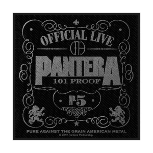 Pantera - Official Live 101% Proof Standard Patch i gruppen MERCHANDISE / Tøypatch / Heavy Metal hos Bengans Skivbutik AB (3959996)