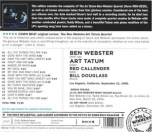 Ben Webster - Ben Webster & Art Tatum Quartet i gruppen CD / Jazz hos Bengans Skivbutik AB (4045941)