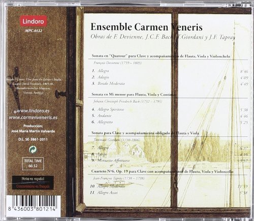 Bach J.C.F./Devienne - Un Viaje Musical Por Euro i gruppen CD / Annet hos Bengans Skivbutik AB (4046750)