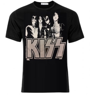 Kiss - Kiss T-Shirt 1976 Silver Logo i gruppen Merchandise hos Bengans Skivbutik AB (4062883)