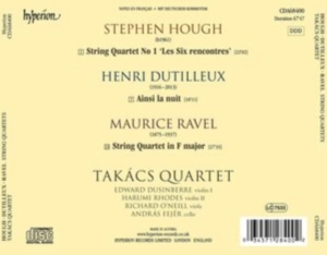 Hough Stephen Dutilleux Henri R - String Quartets i gruppen Externt_Lager / Naxoslager hos Bengans Skivbutik AB (4204177)
