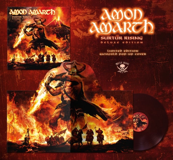 Amon Amarth - Surtur Rising (Burgundy Marbled Vin i gruppen VINYL / Metal/ Heavy metal hos Bengans Skivbutik AB (4205070)