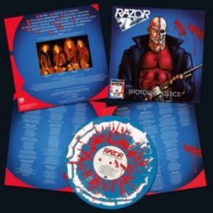 Razor - Shotgun Justice (Blue/White/Red Spl i gruppen VINYL / Metal hos Bengans Skivbutik AB (4206857)