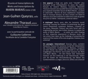 Jean-Guihen & Alexandre Tharaud Queyras - Marin Marais i gruppen CD / Klassisk,Annet hos Bengans Skivbutik AB (4208310)