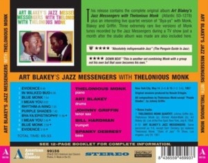 Art Blakey & The Jazz Messengers - With Thelonious Monk i gruppen CD hos Bengans Skivbutik AB (4211808)