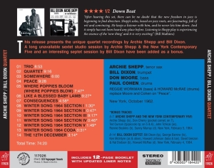 Archie & Bill Dixon -Quartet- Shepp - Archie Shepp & Bill Dixon Quartet i gruppen CD / Jazz hos Bengans Skivbutik AB (4219775)