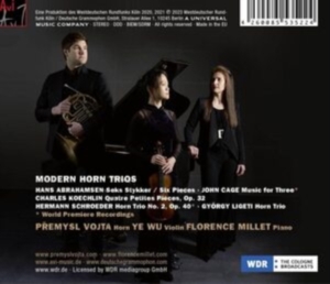 Vojta Premysl & Wu Ye & Millet Florence - Modern Horn Trios i gruppen CD hos Bengans Skivbutik AB (4224901)