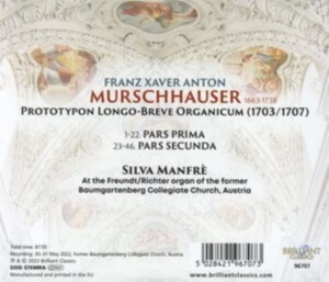 Murschhauser Franz Xaver Anton - Prototypon Longo-Breve Organicum i gruppen CD hos Bengans Skivbutik AB (4242237)