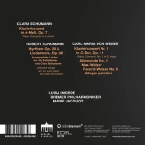 Luisa Imorde - C. Schumann & Weber: Piano Concerto i gruppen Externt_Lager / Naxoslager hos Bengans Skivbutik AB (4255669)