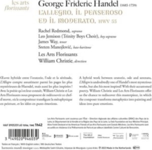 Les Arts Florissants - Handel: L'allegro, Il Penseroso Ed Il Moderato i gruppen CD / Klassisk,Annet hos Bengans Skivbutik AB (4256082)