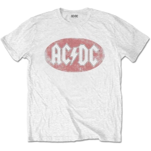 Ac/Dc - Oval Logo Vintage Uni Wht    i gruppen MERCH / Minsishops-merch / Ac/Dc hos Bengans Skivbutik AB (4267361r)