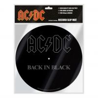 Ac/Dc - Slipmat Back In Black i gruppen MERCHANDISE / Merch / Metal hos Bengans Skivbutik AB (4290646)