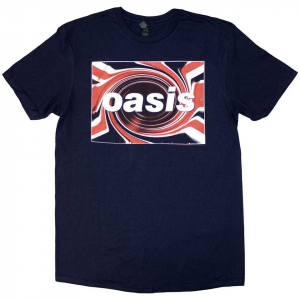 Oasis - Oasis Unisex T-Shirt: Union Jack (navy b i gruppen BW-T-shirts hos Bengans Skivbutik AB (4294325r)