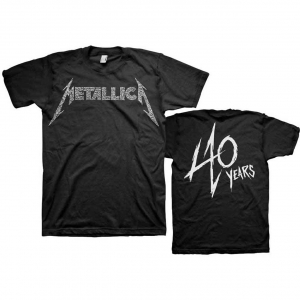 Metallica - Metallica Unisex T-Shirt: 40th Anniversa i gruppen Merchandise hos Bengans Skivbutik AB (4299727r)