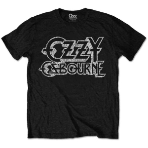 Ozzy Osbourne - Vintage Logo Uni Black T-Shirt i gruppen MERCHANDISE / T-shirt / Heavy Metal hos Bengans Skivbutik AB (4303405)