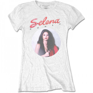 Selena Gomez - 80's Glam (X-Large) Ladies White T-Shirt i gruppen MERCH / T-Shirt / Sommar T-shirt 23 hos Bengans Skivbutik AB (4304069)
