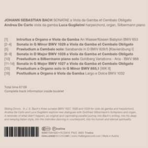 Carlo Andrea De & Guglielmi Luca - Sonatae A Viola Da Gamba & Cembalo Obligato i gruppen CD / Annet hos Bengans Skivbutik AB (4306460)
