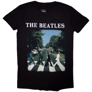 The Beatles - Abbey Road & Logo Uni Bl    i gruppen MERCH / T-Shirt / Rockoff_Nya April24 hos Bengans Skivbutik AB (4379218r)