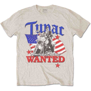 Tupac - Tupac_Most Wanted_Uni_Sand_Ts:   (M) i gruppen MERCHANDISE / T-shirt / Pop-Rock hos Bengans Skivbutik AB (4400809)