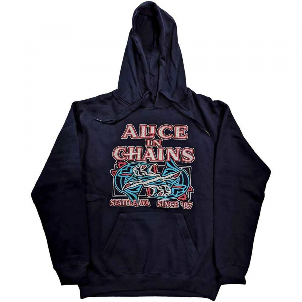Alice In Chains - Unisex Pullover Hoodie: Totem Fish i gruppen MERCH / Klær / Hettegensere hos Bengans Skivbutik AB (4414318r)