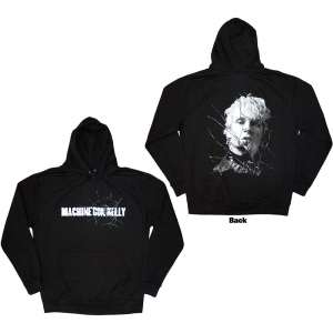 Machine Gun Kelly - Unisex Pullover Hoodie: Cracked Glass (B i gruppen Annet /  hos Bengans Skivbutik AB (4414325r)