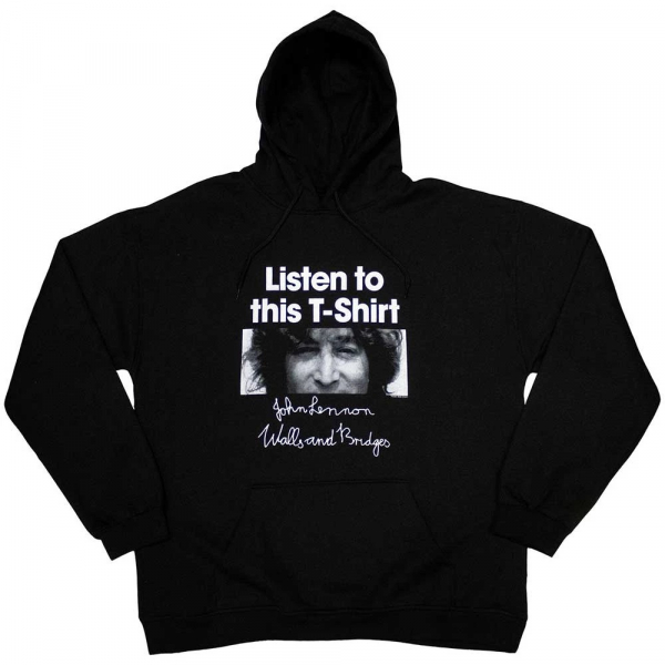 John Lennon - Unisex Pullover Hoodie: Listen To This i gruppen MERCH / Klær / Hettegensere hos Bengans Skivbutik AB (4414380r)