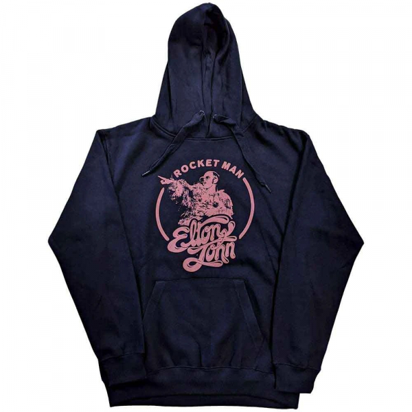 Elton John - Rocketman Circle Point (Navy Blue) Uni Pullover i gruppen MERCH / Klær / Hettegensere hos Bengans Skivbutik AB (4414457r)