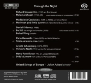 Beibei Wang United Strings Of Euro - Through The Night i gruppen Musikk / SACD / Klassisk hos Bengans Skivbutik AB (5503976)