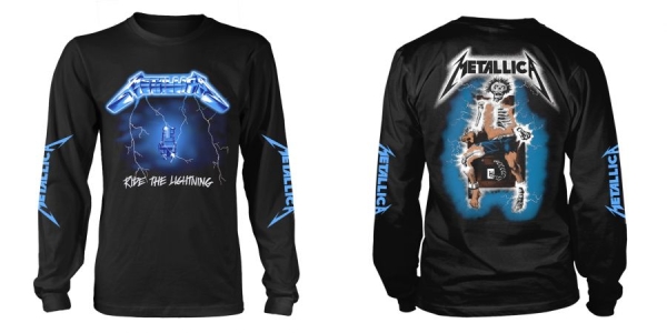 Metallica - L/S Ride The Lightning (M) i gruppen MERCH / Klær / T-skjorter hos Bengans Skivbutik AB (5507774)