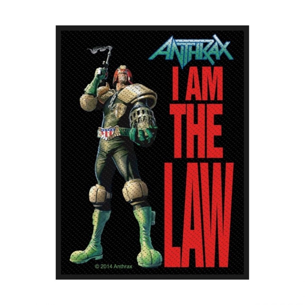 Anthrax - Patch - I Am The Law i gruppen MERCH / Tilbehør / Tøymerker hos Bengans Skivbutik AB (5508613)
